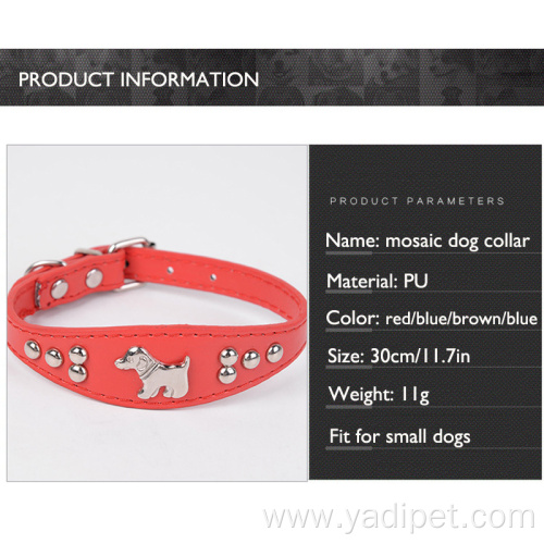 Dog Collar PU Leather Personalized Dog Accessories